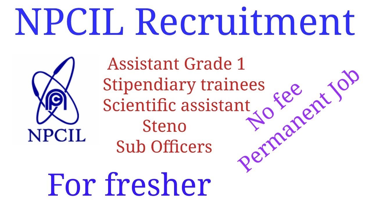 NPCIL Recruitment 2019 (Kaiga site)