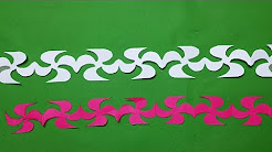 DIY Paper Border How To Make Simple Flowers Chain Cutting Flower Easy Crafts DIY Paper Border How To Make Simple Flowers Chain Cutting Flower Easy Crafts