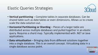 Azure SQL Database Elasticity – Queries, Jobs, and Transactions