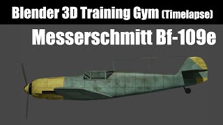 Blender 3D Modeling Messerschmitt Bf-109e Fighter Timelapse