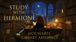 Study with Hermione at the Hogwarts Library ✨ | Cozy Harry Potter Ambience for Studying & Relaxation