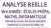 EXERCICES ANALYSE 1ERE ANNEE CHAPITRE2 SUITES REELLES