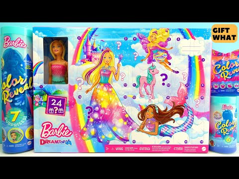 My Barbie Color Reveal Christmas Special Unboxing 【 GiftWhat 】