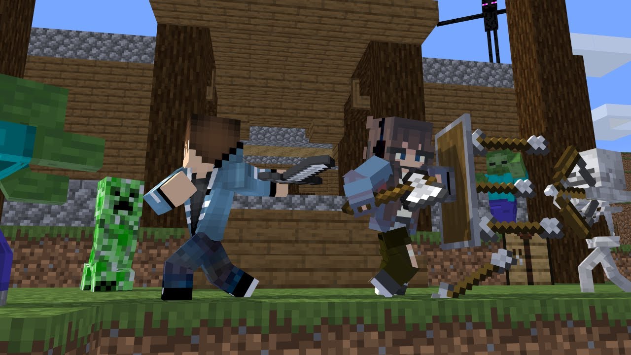 Two minecraft java noobs try minecraft java for the first time - YouTube