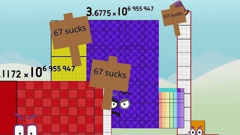 Tetrations of 2017 numberblocks band 1, 2, 3 and 4 (faster)