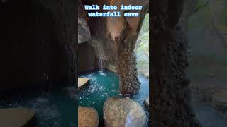 Walk in  a indoor waterfall cave In Thailand Largest waterfall garden full video on our channel