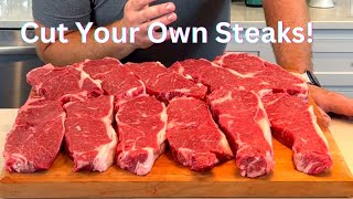 Be a Grill Hero: Cut Your Own New York Strip Steaks