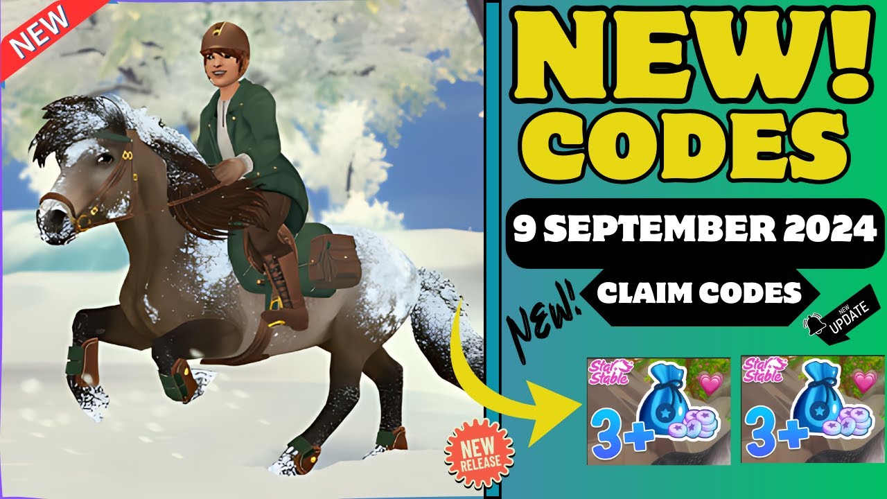 ☑️9-SEPTEMBER NEW CODES☑️STAR STABLE REDEEM AUGUST CODES 2024 - STAR ...