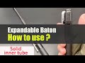 how to use Automatic expandable spring baton