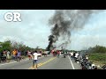 Arde pipa ordeñada en Colombia