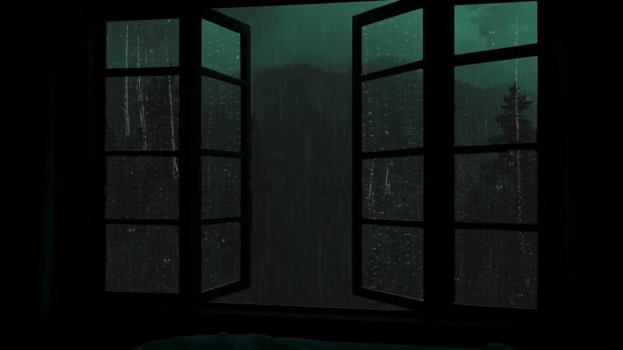 Quiet Night Rainfall at the Window 🌙 | Calming Rain Sounds for Deep Sleep and Insomnia Relief