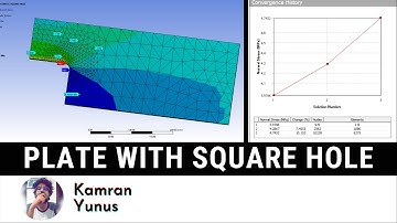 ANSYS - STATIC STRUCTURAL ANALYSIS OF A PLATE WITH CENTRAL SQUARE HOLE