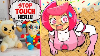 Princess Loolilalu is STUCK .. | Dolly and Pomni React to The Amazing Digital Circus Animations #109