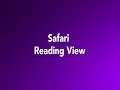 Quicktip 1  safari reading view  techrich