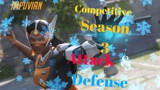 Overwatch Competitive S3 - Symmetra on Eichenwalde 2 (Attack and Defense) (Golden Gun)