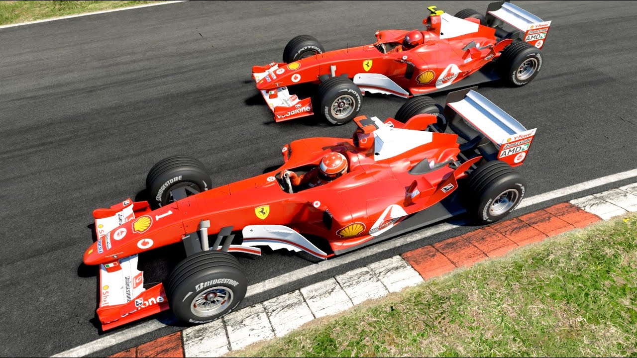 Michael Schumacher and the Legendary Ferrari F2004 3.0 V10 on the