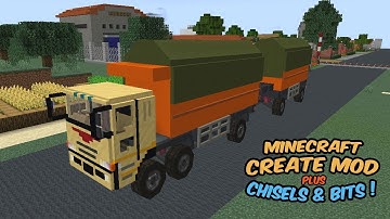 Minecraft : Build Fully Working Articulated Truck Using Create Mod and Chisel & Bits | Episode 1