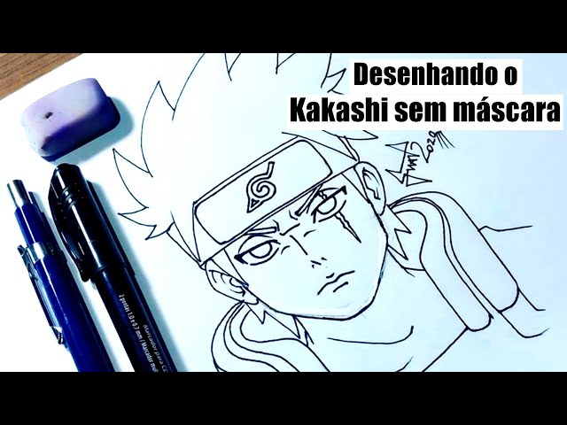 KAKASHI SEM MÁSCARA! Como Desenhar O Kakashi Com/Sem Máscara