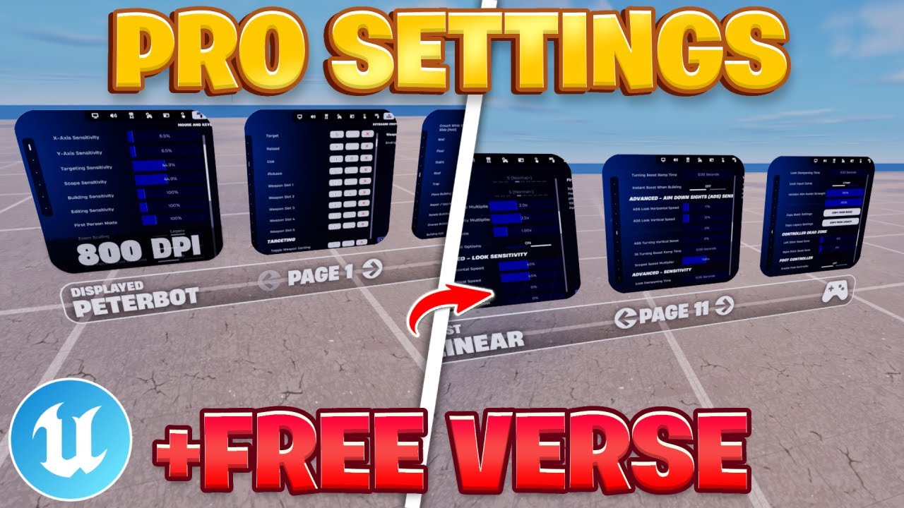 How to make PRO SETTINGS in UEFN!