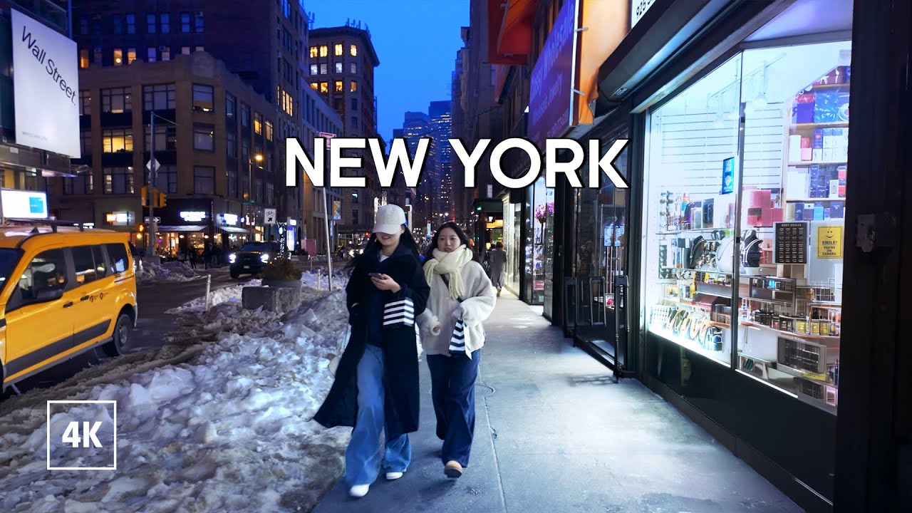 New York, Amerika Serikat | Midtown Manhattan | Jalan Santai Sore Hari 4K