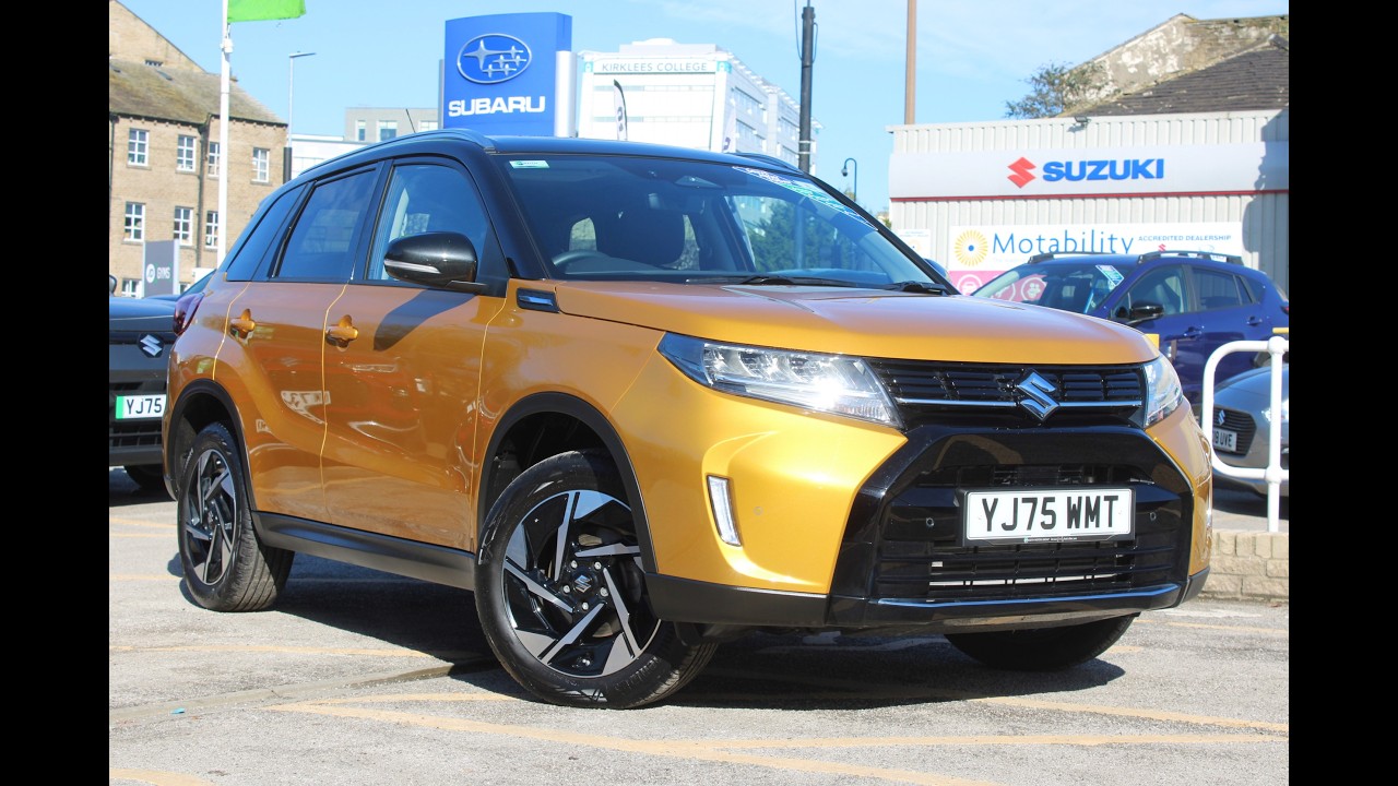 YJ75 WMT Suzuki Vitara Ultra 1.4 BoosterJet MHEV 5dr Solar Yellow/Black Roof 2025