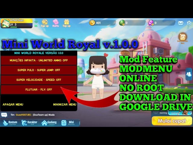 MINI WORLD Jay mod menu V2!! remaster! read desc 