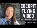 Cockpit Flying Video: FULL FLIGHT Dash 8 Q400 | Fort St. John to Calgary WITH Air Traffic Control!