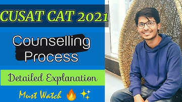 CUSAT CAT 2021 Counselling Process | How to do Option Registration | Step by Step guide | CUSAT 2021