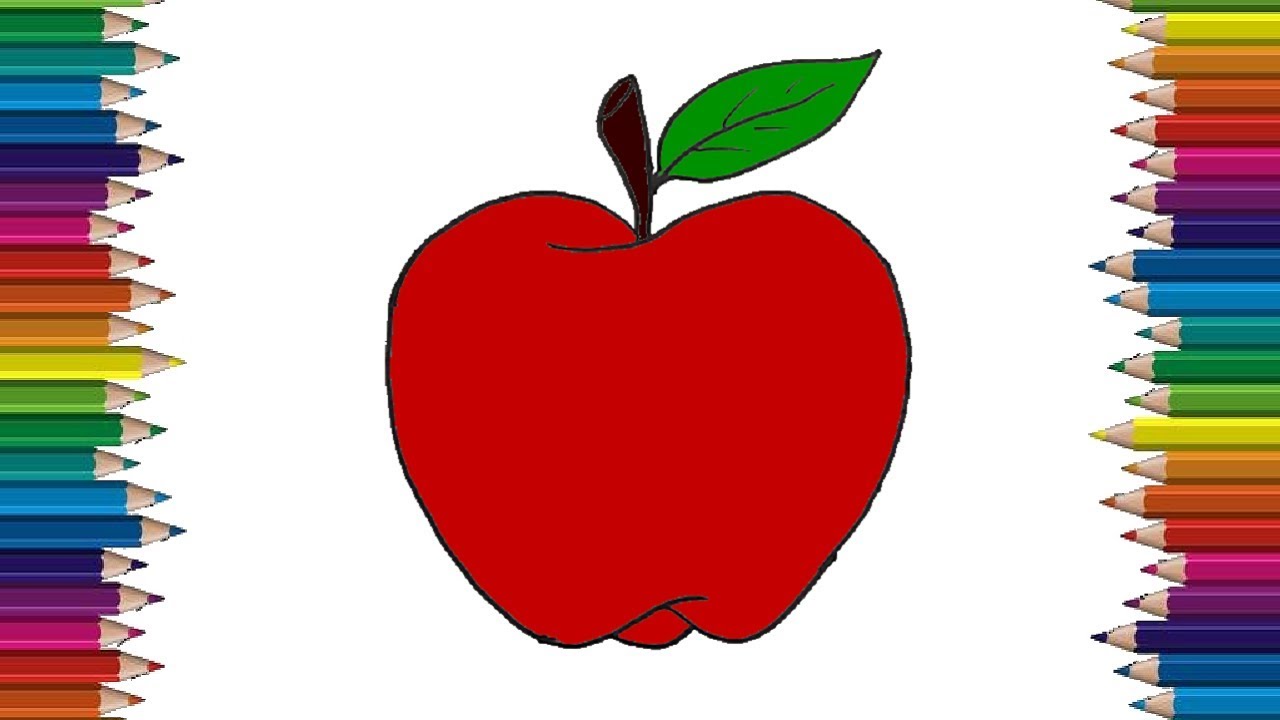 Printable Cute Apple Coloring Pages PDF  Apple coloring pages Apple  coloring Apple images