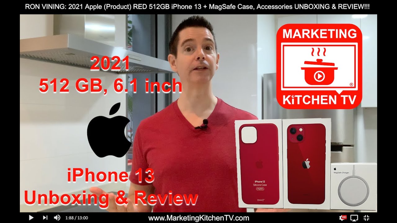 RON VINING: 2021 Apple (Product) RED 512GB iPhone 13 + Silicone 