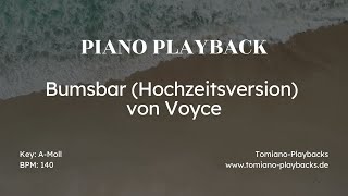 Bumsbar Hochzeitsversion von Voyce - Piano Karaoke Playback