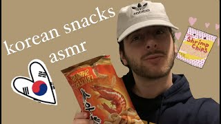 try korean snacks with me!! snack sounds, bag crinkling ASMR