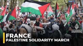 Thousands rally in Paris ahead of France’s expe...