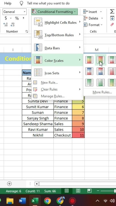 Conditional Formatting gradient fill in Excel#shots #shortvideo - YouTube