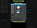Tooltip text colour change in #blender