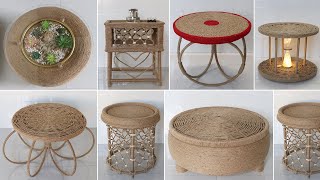 Amazing Reuse Ideas Waste Items into Coffee Tables | Jute Craft Ideas