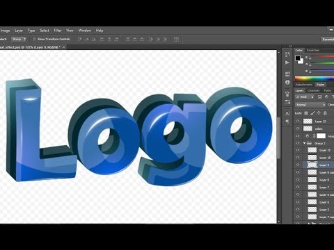 Photoshop Tutorial : Stylish D text effect with a simple method