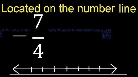 Located  -7/4 on the number line , locate negative fraction on the number line . represented