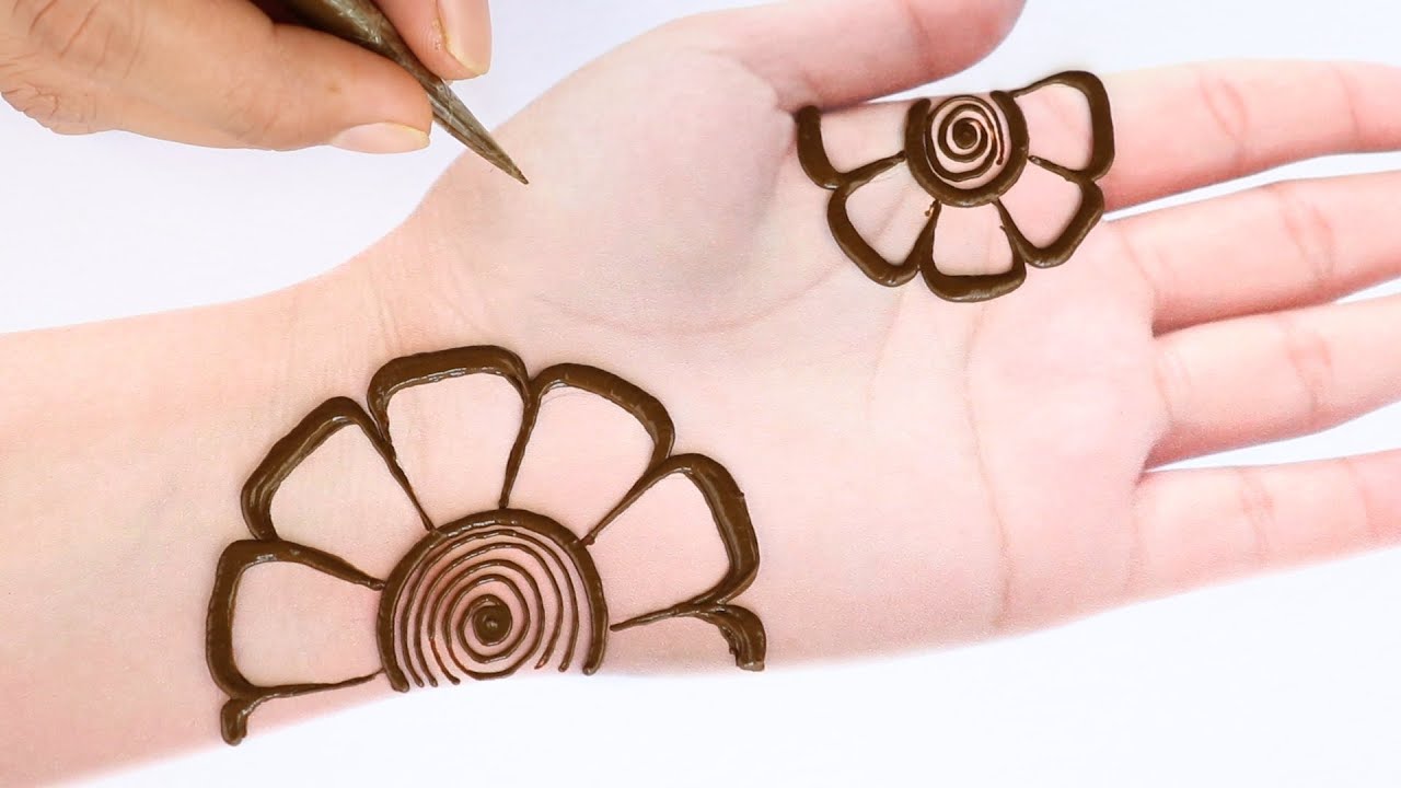 Henna designs - Simple Flower Mehndi design - Mehandi ka design - Easy ...