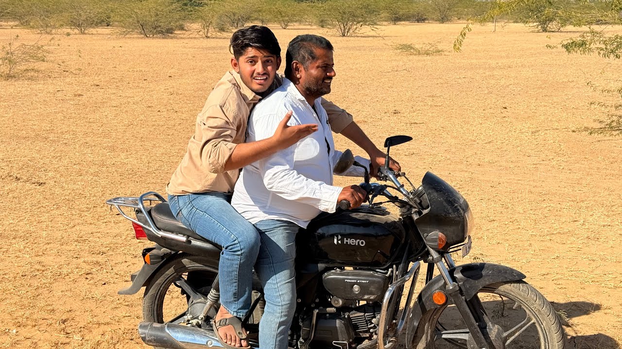 पापा ने चलाई पहली बार - bike 😍 !! Kapsa vlog 93