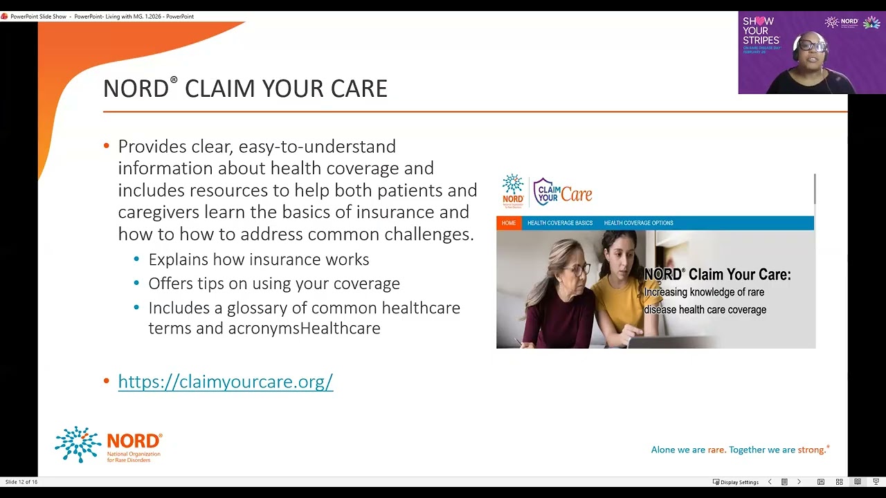 NORD resources for those living with MG