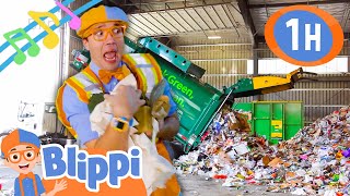 Garbage Truck Song + More Blippi Heavy Vehicle Nursery Rhymes | Educational Songs For Kids