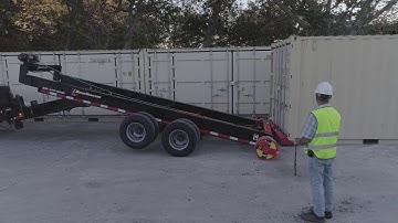 The ContainGo Mobilizer Shipping Container Trailer Side Shift System in Operation