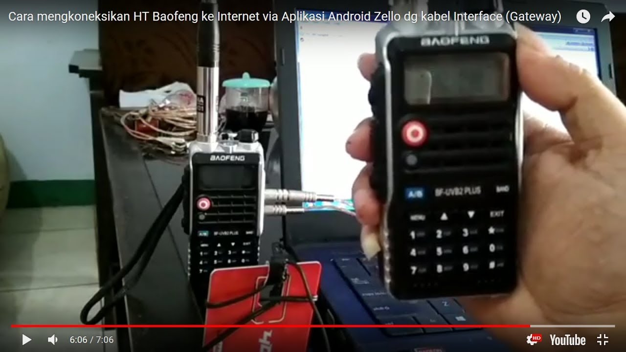 Cara Mengkoneksikan Ht Baofeng Ke Internet Via Aplikasi Android Zello Dg Kabel Interface Gateway Youtube