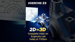 Can You Convert This 2D Drawing to 3D? 🤯 | CATIA V5 Exercise 23 #cad #catiav5 #shorts #solidmodeling