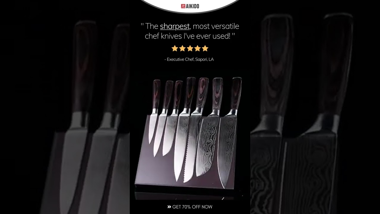 Hokkan 7-Piece Knife Set – Aikido Steel