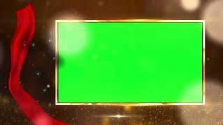 Gold Frame Red Curtain (V1) Wedding Romantic Slideshow  - Green Screen | FREE TO USE | iforEdits