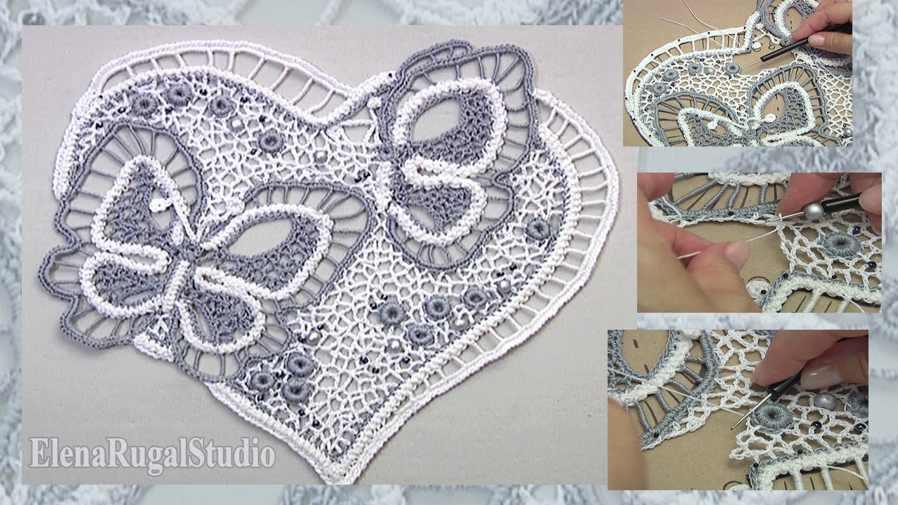 Crochet Heart with Butterfly