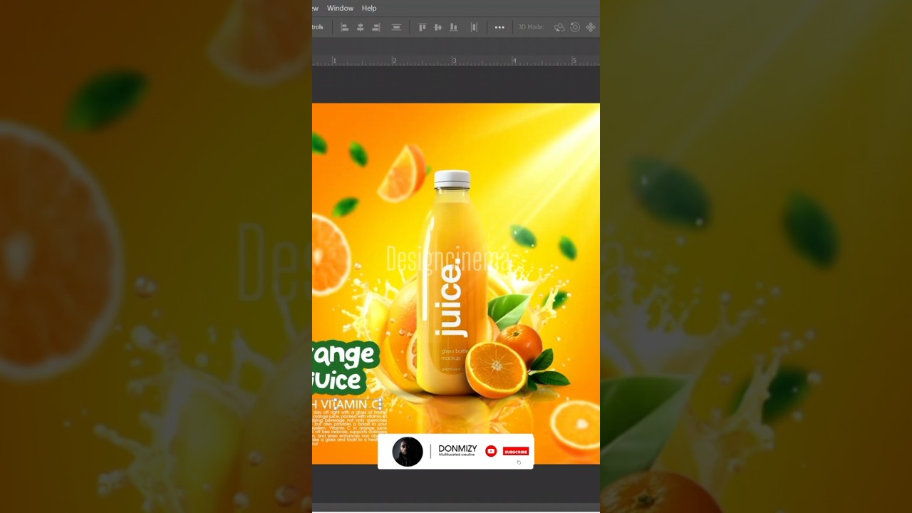 Product manipulation advertising design flyer in Photoshop #graphicdesign #photoshop