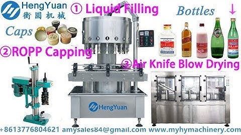 Semi automatic liquor liquid filling line